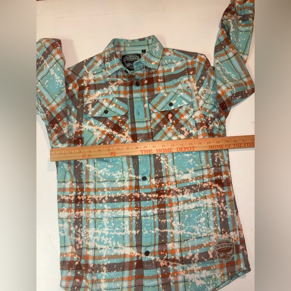 Angry Minnow Womens S Flannel Shirt Teal Life Can Be Amazing Right Kind Weird - Picture 7 of 9